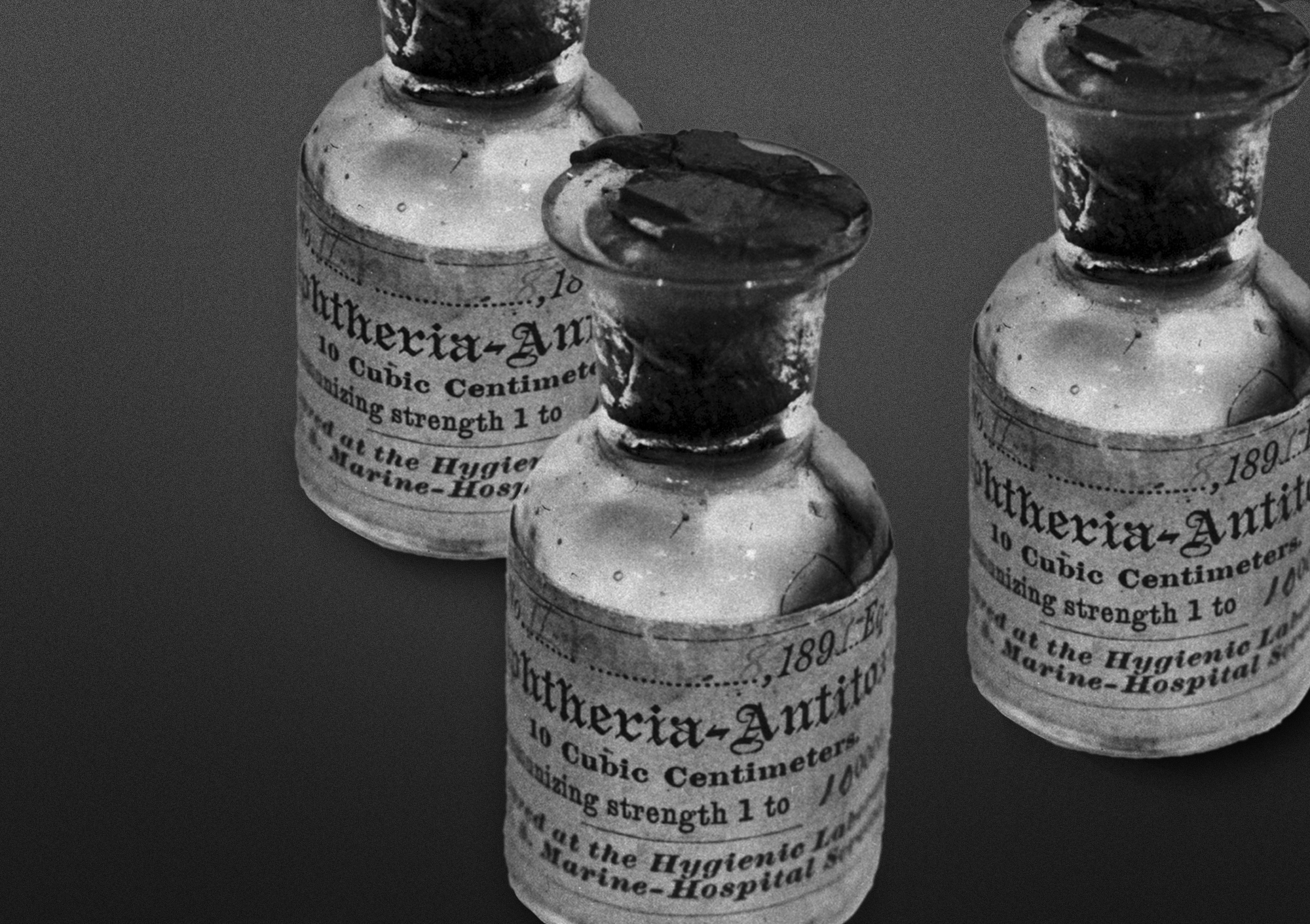 diptheria antitoxin bottles
