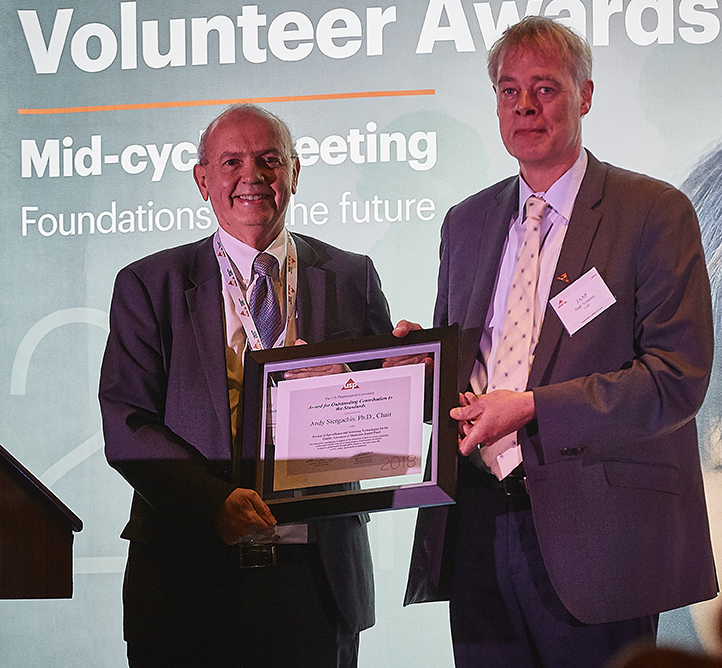 Andy Stergachis, Ph.D., receives the Award for Outstanding Contribution to the Standards