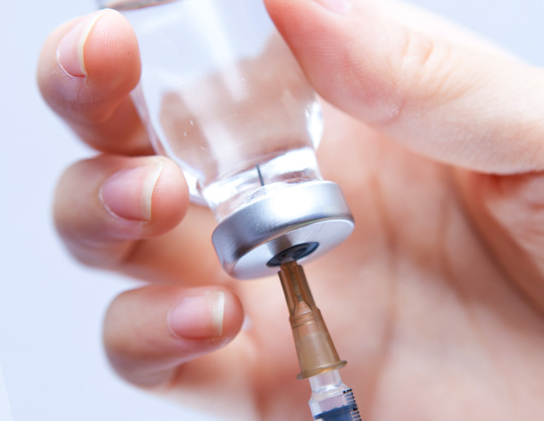 syringe in vial