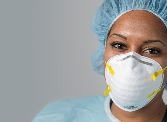 healthcare worker with mask