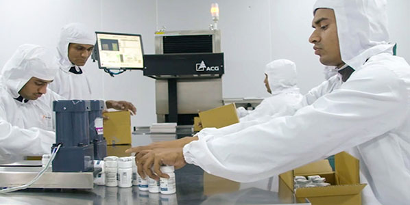 man in India lab